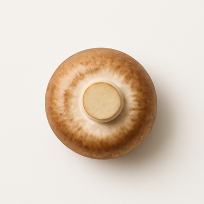 Mushrooms, brown, italian, or crimini, exposed to ultraviolet light, raw