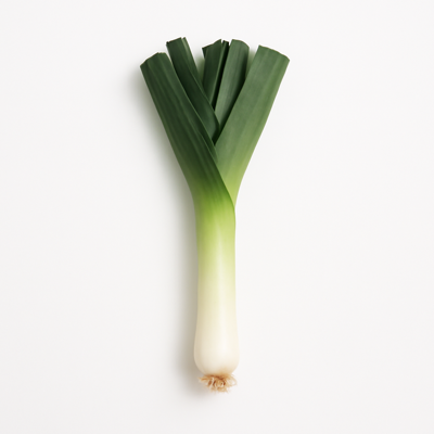 Leeks, (bulb and lower leaf-portion), raw