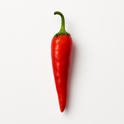 Peppers, hot chili, red, raw