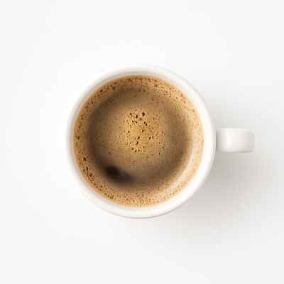 Beverages, coffee, brewed, prepared with tap water