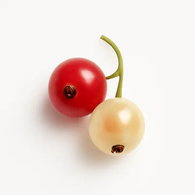Illustration of currants, red and white, raw