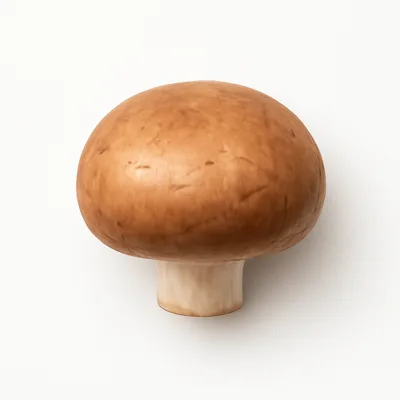 Illustration of mushrooms, brown, italian, or crimini, raw
