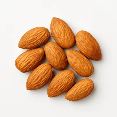 Illustration of almonds, blanched