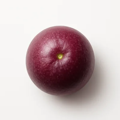 Illustration of passion-fruit, (granadilla), purple, raw