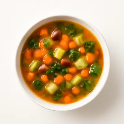 Illustration of vegetable broth