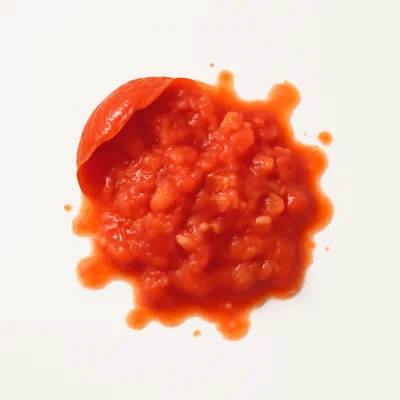 Illustration of tomatoes, crushed, canned