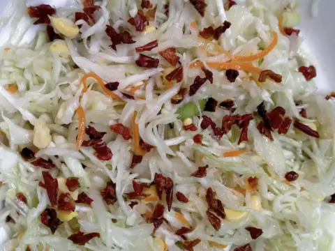 Cabbage Salad with Paprika, cooked by Katja