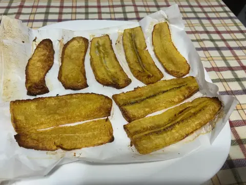 Oil-Free Air Fryer Sweet Plantains, cooked by Ely