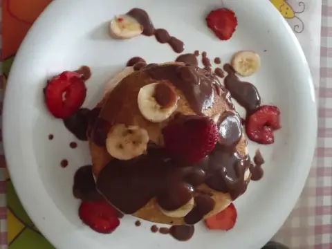 Vegan pancakes, cooked by John